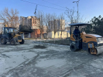 В Мариуполе продолжается реконструкция сквера Победы
