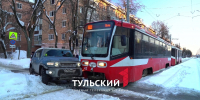 В Туле внедорожник врезался в бесплатный трамвай - ТК Первый Тульский