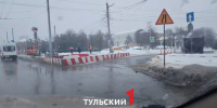 На Орловском путепроводе устанавливают крытый пешеходный переход - ТК Первый Тульский