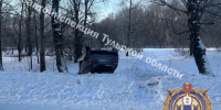 Под Тулой Nissan улетел в кювет и перевернулся - ИА Тульская пресса.Ru