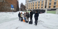 Общественная палата приняла участие в снежном субботнике на территории кардиодиспансера - Общественная палата