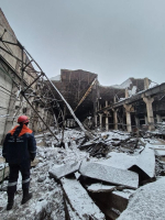 Собака-спасатель помогла обнаружить погибшего под рухнувшей крышей в Узловой