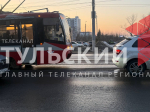 На трамвайных путях в Туле произошло ДТП с каршерингом