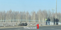 На Калужском шоссе в Туле перевернулась машина - ТК Первый Тульский
