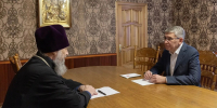 Дмитрий Миляев провел встречу с митрополитом Тульским и Ефремовским Алексием - ТК Первый Тульский