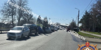 Три авто не разминулись на Московском шоссе в Туле - Молодой коммунар