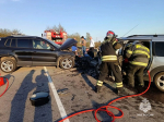 В Киреевском районе спасателям пришлось высвобождать пострадавших из машин после ДТП