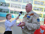 Грандиозный патриотический флэшмоб провели лицеисты в честь Дня Победы