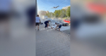 На улице Советской в Туле загорелась иномарка