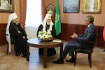 Дмитрий Миляев провел встречу с Патриархом Московским и всея Руси Кириллом и митрополитом Тульским и Ефремовским Алексием