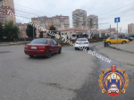На проспекте Ленина мотоциклист при обгоне столкнулся с автомобилем