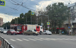 На проспекте Ленина в Туле столкнулись троллейбус и пожарная машина