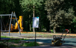 В Узловой продолжается благоустройство Парка машиностроителей