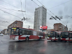 В Туле троллейбусы не поделили перекресток на улице Советской