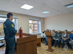 Безопасность под контролем: сотрудники МЧС России провели учения в суде и урок в школе Одоевского района